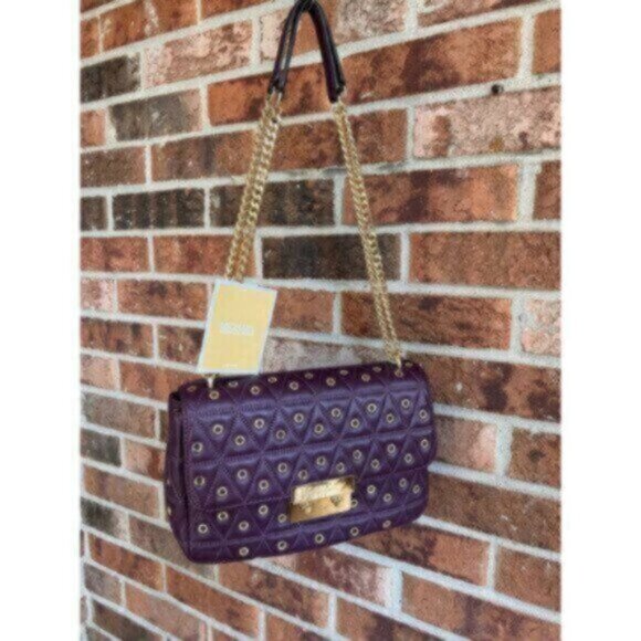 Michael Kors * quilted crossbody satchel bag purse handbag EUC - Picture 3 of 16